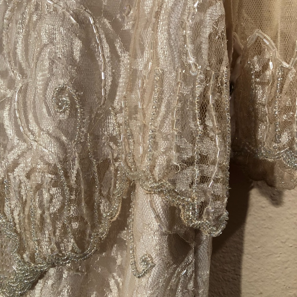 Scala Sequined Formal Champagne Wedding/Evening G… - image 7